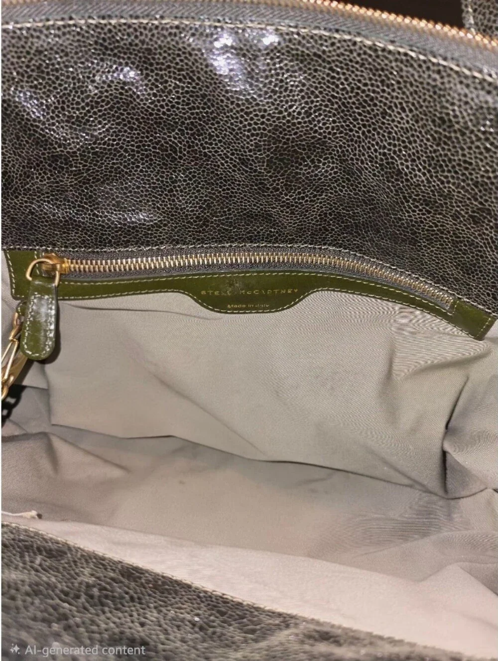 Stella McCartney Falabella Green Cruelty Free Faux Leather Satchel